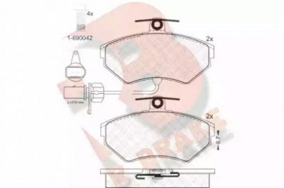 R BRAKE rb1157203 -  Комплект тормозных колодок, дисковый тормоз